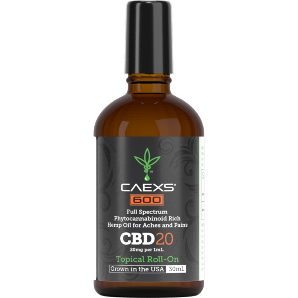 CAEXS 600mg Full Spectrum CBD Roll On for Muscle Relief